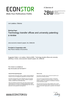 Technology transfer offices and university patenting