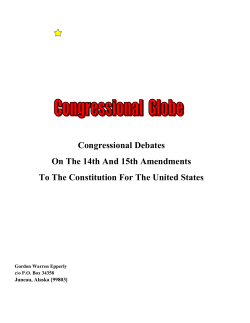 Congressional Globe - US Const., 14th Amendment