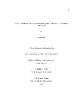 1 &ldquo;COMO&rdquo; IN COMMUTE: THE TRAVELS OF A DISCOURSE
