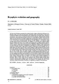 Bryophyte evolution and geography