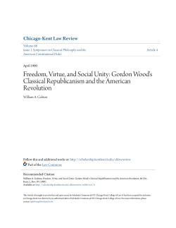 Gordon Wood`s Classical Republicanism and the American Revolution