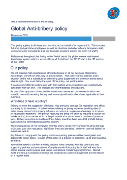 Anti-Bribery policy