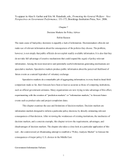 Decision Markets - Robin Hanson