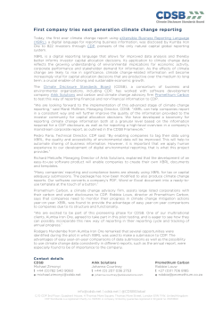 First company tries next generation climate change reporting