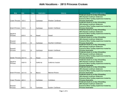 AAA Vacations - 2013 Princess Cruises