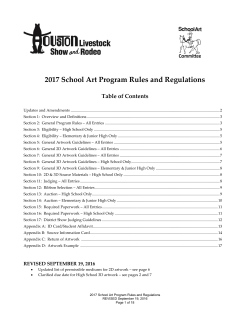 2017 School Art Program Rules and Regulations