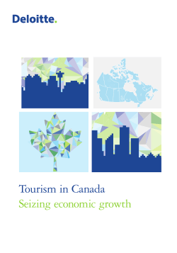 Tourism in Canada Seizing economic growth