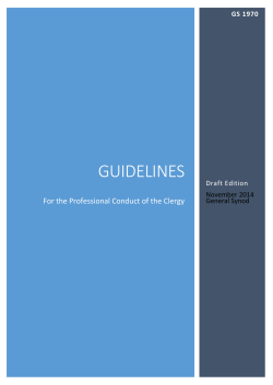 Guidelines for the Professional Conduct of the Clergy