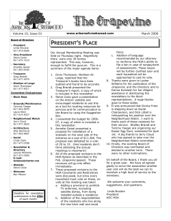 March 2006 - Arbors of Creekwood Homeowners Association