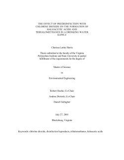 the effect of predisinfection with chlorine