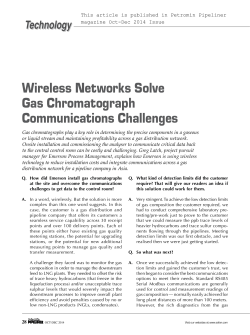 Wireless Networks Solve Gas Chromatograph