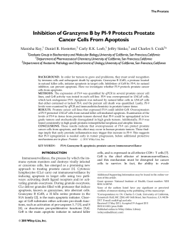 Inhibition of Granzyme B by PI9 protects prostate - Craik Lab