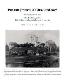 Polish Jewry: A Chronology - YIVO Archives