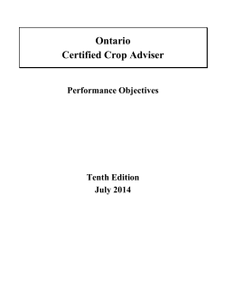 Ontario Certified Crop Adviser