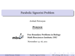 Parabolic Signorini Problem
