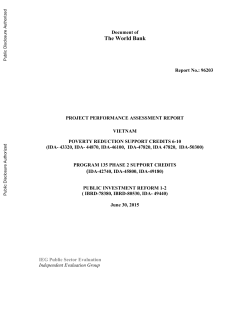 186 pages - World bank documents