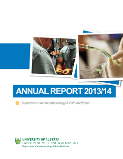 annual report 2013/14 - University of Alberta