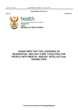 Mental Health Care Act - South African Government