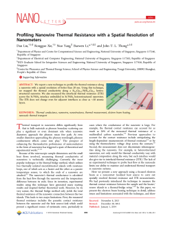 Profiling Nanowire Thermal Resistance with a Spatial Resolution of
