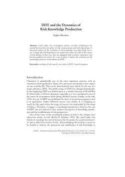 DDT and the Dynamics of Risk Knowledge Production