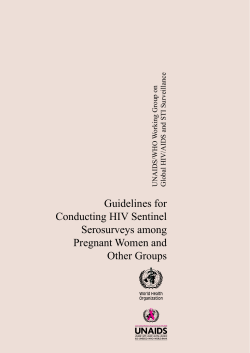 Guidelines for conducting HIV sentinel serosurveys among pregnant