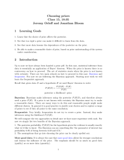 Choosing Priors - MIT OpenCourseWare