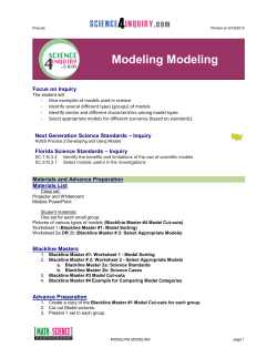 Modeling Modeling - Science4Inquiry.com