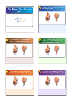 Set Theory Test Review Part 1