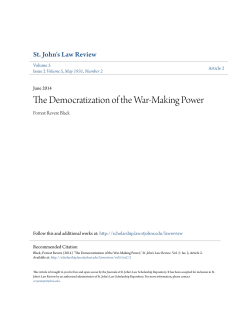 The Democratization of the War-Making Power