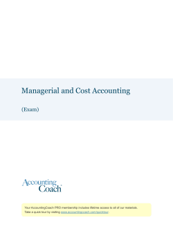 Managerial and Cost Accounting