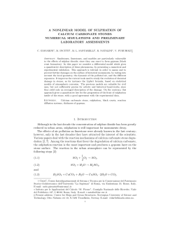 A NONLINEAR MODEL OF SULPHATION OF