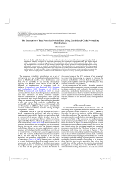 The Estimation of Tree Posterior Probabilities Using Conditional
