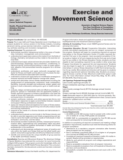 Exercise and Movement Science