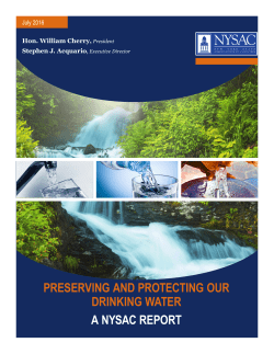 preserving and protecting our drinking water a nysac report