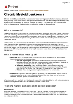 Chronic Myeloid Leukaemia