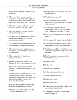 Key United States Documents