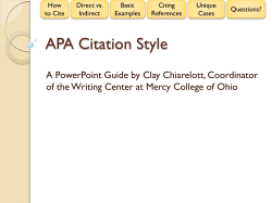APA Citation Style