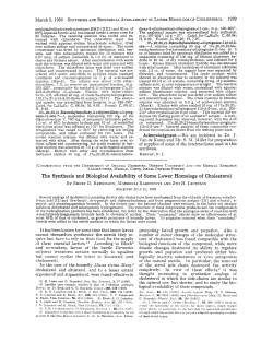 The Synthesis and Biological Availability of Some Lower Homologs