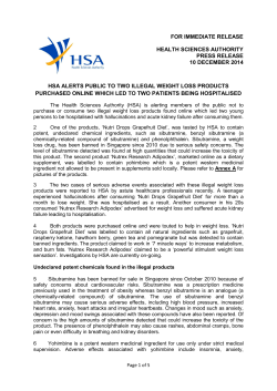 for immediate release health sciences authority press release