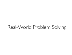 Real-World Problem Solving