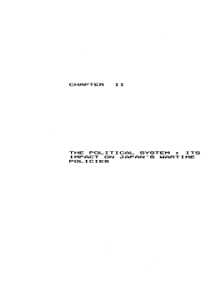chapter ii the political system : its impact on japan`s