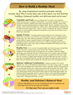 How to Build a Healthy Meal