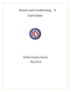 Fitness and Conditioning II Curriculum