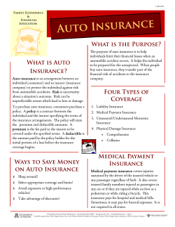 Auto Insurance Information Sheet 1.16.1.F1