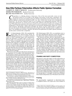 How Elite Partisan Polarization Affects Public Opinion Formation