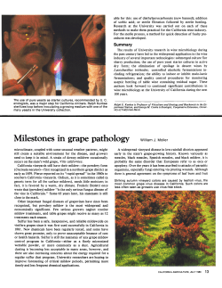 Milestones in grape pathology