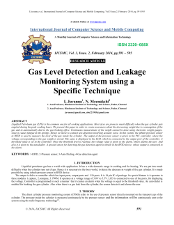 Gas Level Monitoring and Warning System For the