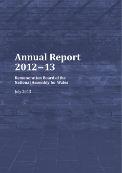 Annual Report 2012 – 13 - National Assembly for Wales