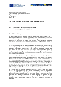 His Excellency Mr Andrej Plenković The Government of the Republic