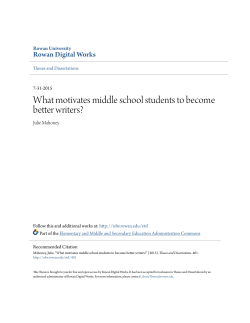 What motivates middle school students to become better writers?